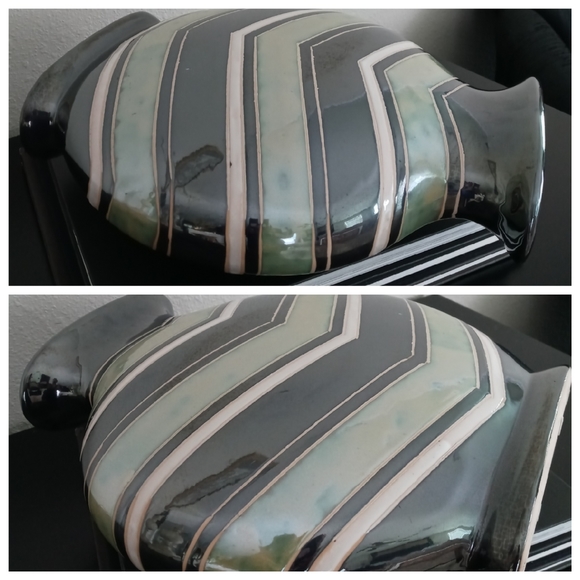 "THREE HANDS" Geometric Eclectic Ceramic Vase - Picture 8 of 9